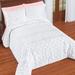 White Textured Jacquard Comforter Set with Pillow Shams