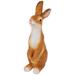 Standing Curious Bunny Outdoor Garden Statue - 19"