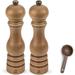 eugeot Paris Classic Collection Antique Salt & Pepper Mill Natural - With Wooden Spice Scoop (8-3/4 Inches)