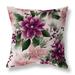 Pink And Green Holiday Sparkle Indoor/Outdoor Throw Pillow Zipper