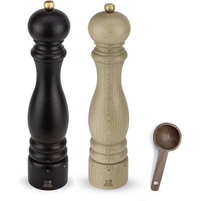 Peugeot Paris u'Select Salt & Pepper Mill, Inch, Chocolate/Natural - With Wooden Spice Scoop (12 Inch)