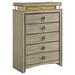Coaster Furniture Giselle 6-drawer Bedroom Chest with LED Rustic Beige