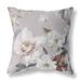 White And Silver Leafy Lepidoptera Medley Indoor/Outdoor Throw Pillow