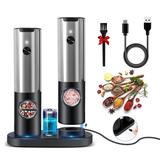 2Pcs Automatic Electric Salt and Pepper Grinder