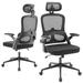 Ergonomic Mesh Office Chair, High Back Desk Chair w/ Armrests, Lumbar Support, Swivel Computer Task Chair w/ Adjustable Headrest