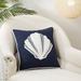 Sandy Shore Seashell Throw Pillow