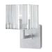 Currey & Company Valerio Silver 1-Light Wall Sconce - 9.5"h x 5"w x 6.5"d