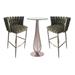 Pub Table with Bar Stools 30" Height Matching Barcelona 3Pc Set