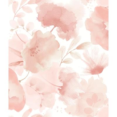 York Wallcoverings Watercolor Bouquet Blush Wallpaper