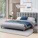 Modern Upholstered Platform Bed Frame Twin/Full/Queen,Platform Bed with Soft Headboard