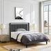 Full Size Upholstered bed with headboard, sturdy wooden slats, high load-bearing capacity, non-slip and noiseless, no springs