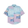 Men's Blue / Pink / Purple Short Sleeve Shirt In Blue And Purple - Recycled Material Medium Mysimplicated