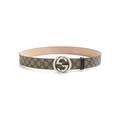 Gucci GG Supreme Monogrammed Belt - Brown