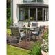 Norfolk Leisure Titchwell 4 Seat Dining Set In Anthracite Dark Grey