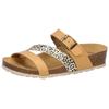 Hausschuh LICO "Pantolette Natural Glitter", Gr. 38, braun, Synthetik, Schuhe