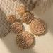 Anthropologie Jewelry | Anthropologie | Round Blush Sparkly Bead Statement Drop Earrings | Color: Gold/Pink | Size: Os