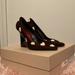 Burberry Shoes | Burberry Maroon/Brown Heart Heels Size 7.5 | Color: Black/Brown | Size: 7.5