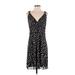 BCBGMAXAZRIA Casual Dress: Black Animal Print Dresses - Women's Size Small