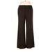 Lafayette 148 New York Wool Pants - High Rise: Brown Bottoms - Women's Size 10