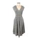 Maeve Casual Dress - A-Line V Neck Short sleeves: Gray Dresses - Women's Size X-Small