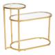 Ophelia 2 Tier Textured Glass Sofa Side Table