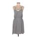 BCBGeneration Casual Dress - Mini Scoop Neck Sleeveless: Gray Dresses - Women's Size Medium