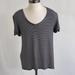 American Eagle Outfitters Tops | American Eagle Soft And Sexy Short Sleeve Striped T Shirt Womens Sz L | Color: Black/White | Size: L