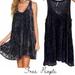 Free People Dresses | Free People Burnout Velvet Boho Mini Dress Small | Color: Blue | Size: S