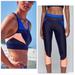 Athleta Pants & Jumpsuits | Athleta Trissential Crop Leggings & Sports Bra Set Colorblock Blue/Peach | Color: Blue/Pink | Size: Xs