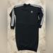 Adidas Dresses | Adidas Ling Fitted Black Trefoil Stretch T Shirt Dress M/8 | Color: Black/White | Size: 8