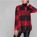 Athleta Tops | Athleta Red Black Plaid Flannel Button Down Xs | Color: Black/Red | Size: Xs