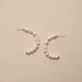 Lucky Brand Pearl Hoop Earrings - Women's Ladies Accessories Jewelry Earrings in Gold