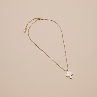 Lucky Brand Enamel Mushroom Necklace - Women's Ladies Accessories Jewelry Necklace Pendants in Gold