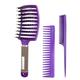 Barber Comb Hair Combs Creative 3-piece Hair and Beard Combs for Curly Hair and Fine Hair Simple Handmade Hairbrushes for Men and Women Home Use Travel Hair Comb (Color : B)