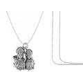 Mtrolls Sterling Silver (92.5% purity) God Ram Sita Chain Pendant (With Rope Chain- 22") Sterling Silver Locket Set_694