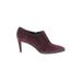 Stuart Weitzman Heels: Slip On Stilleto Work Burgundy Solid Shoes - Women's Size 8 - Almond Toe