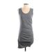 Free Press Cocktail Dress - Bodycon Scoop Neck Sleeveless: Gray Dresses - Women's Size Small