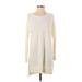 Trouve Casual Dress - Sweater Dress: Ivory Dresses - Women's Size Small