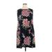 Apt. 9 Casual Dress - Shift: Black Floral Dresses - Women's Size X-Large