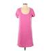 Gap Casual Dress - Shift Scoop Neck Short sleeves: Pink Print Dresses - Women's Size Small