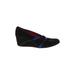 Sesto Meucci Wedges: Black Shoes - Women's Size 9 1/2 - Almond Toe