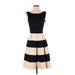 Kate Spade New York Cocktail Dress - Fit & Flare Boatneck Sleeveless: Black Print Dresses - Women's Size 4