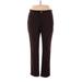 Charter Club Casual Pants - High Rise Straight Leg Boyfriend: Brown Bottoms - Women's Size 16