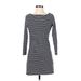 Jack Wills Casual Dress - Mini Crew Neck 3/4 sleeves: Blue Color Block Dresses - Women's Size 4