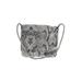 Banana Republic Leather Crossbody Bag: Metallic Gray Snake Print Bags