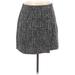 Ann Taylor LOFT Casual Mini Skirt Mini: Gray Tweed Bottoms - Women's Size 8