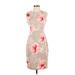 Calvin Klein Cocktail Dress - Sheath: Gray Floral Dresses - Women's Size 4 Petite