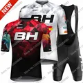 Ensemble de maillot de cyclisme BH Coloma Team pour homme manches courtes rouge blanc vêtements