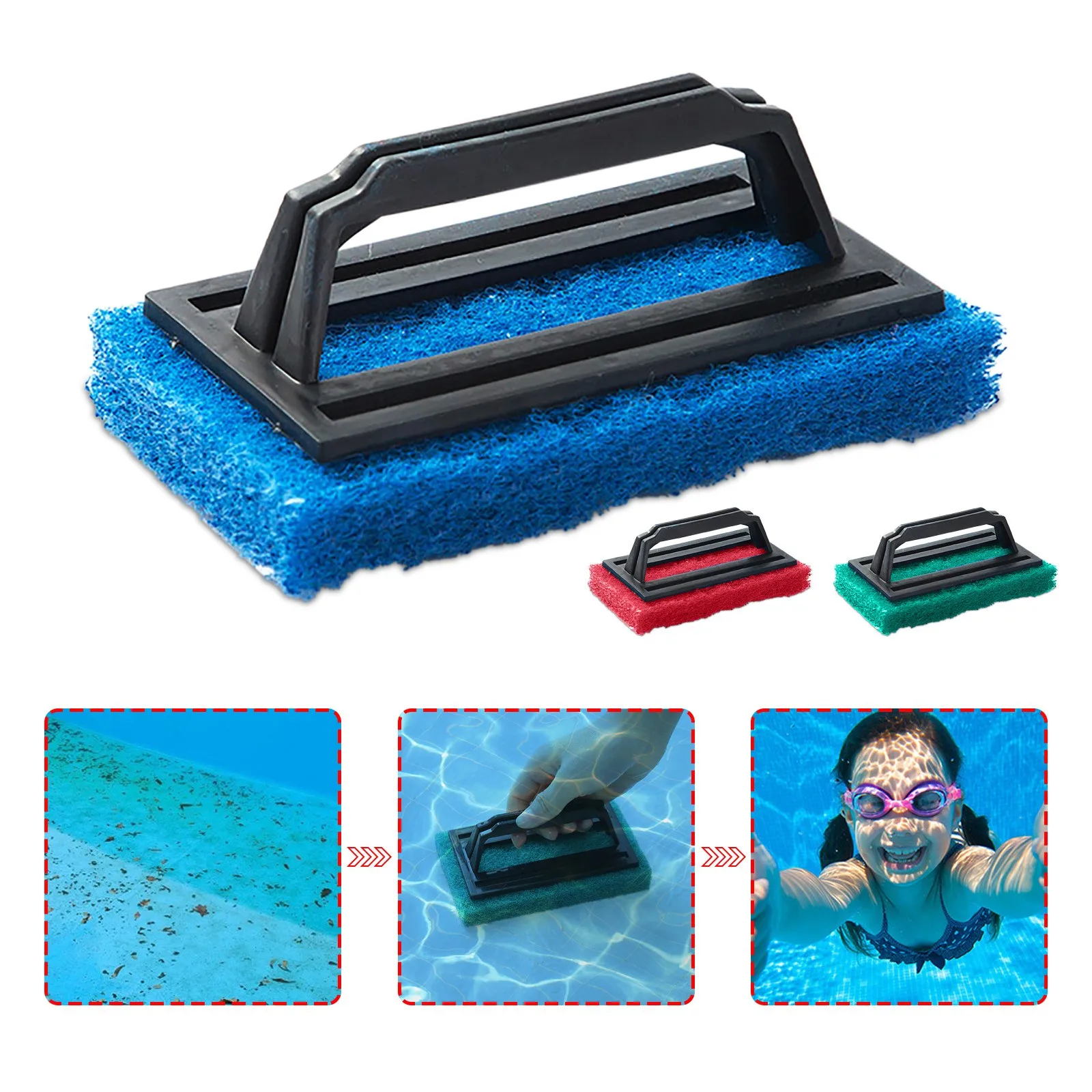 Brosse éponge de nettoyage pour piscine, épurateur de mur de sol, nettoyeur de piscine, accessoires de piscine, équipement de jeu d'eau, outils
