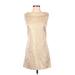 H&M Cocktail Dress - A-Line: Gold Jacquard Dresses - Women's Size 6